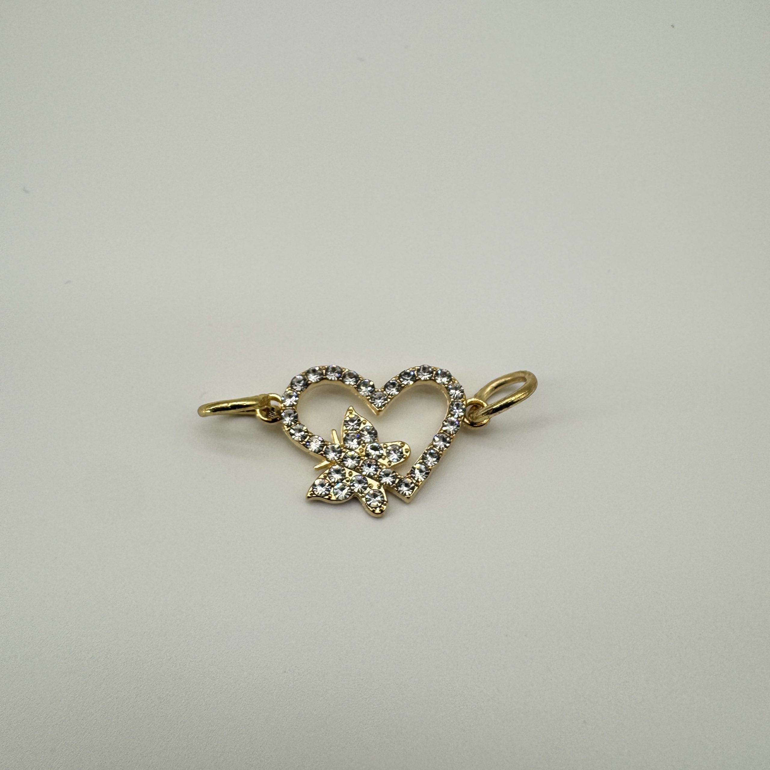 T26329 Strass Heart Star Charm