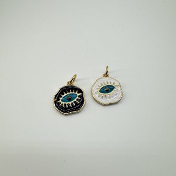 T26346 Enamel Evil Eye Charm