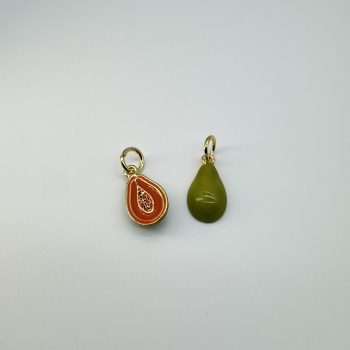 T26348 Enamel Alloy Papaya Charm