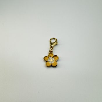 T26356 Enamel Alloy Plumeria Charm