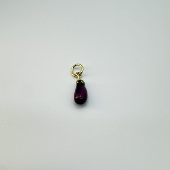 T26334 Enamel Alloy Eggplant Charm