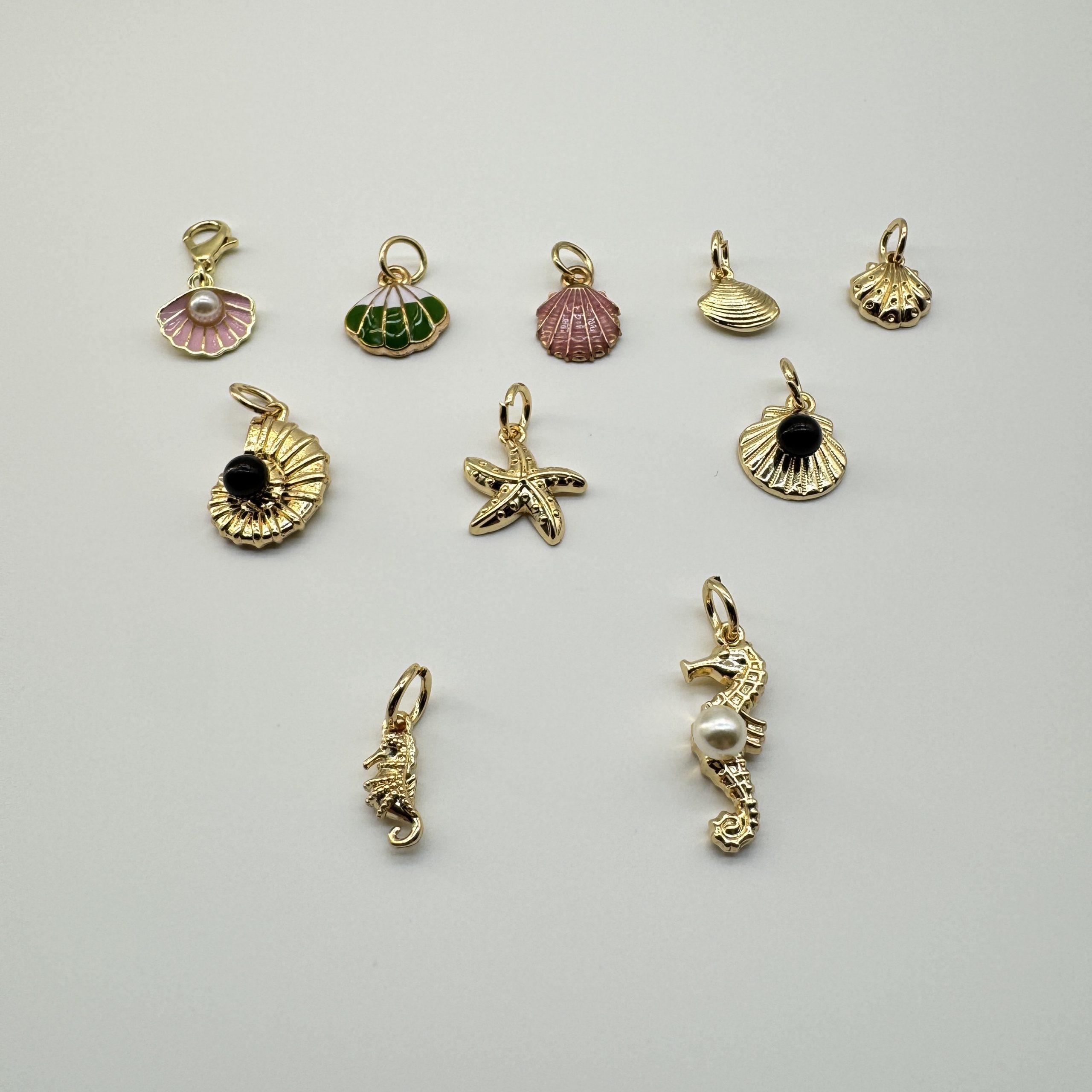 T26336 Alloy Shell Pearl Charm - immagine 2