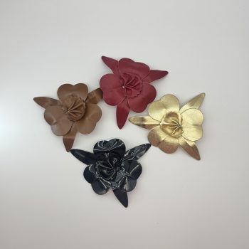 T26474 Leather Orchid Flower Ornament