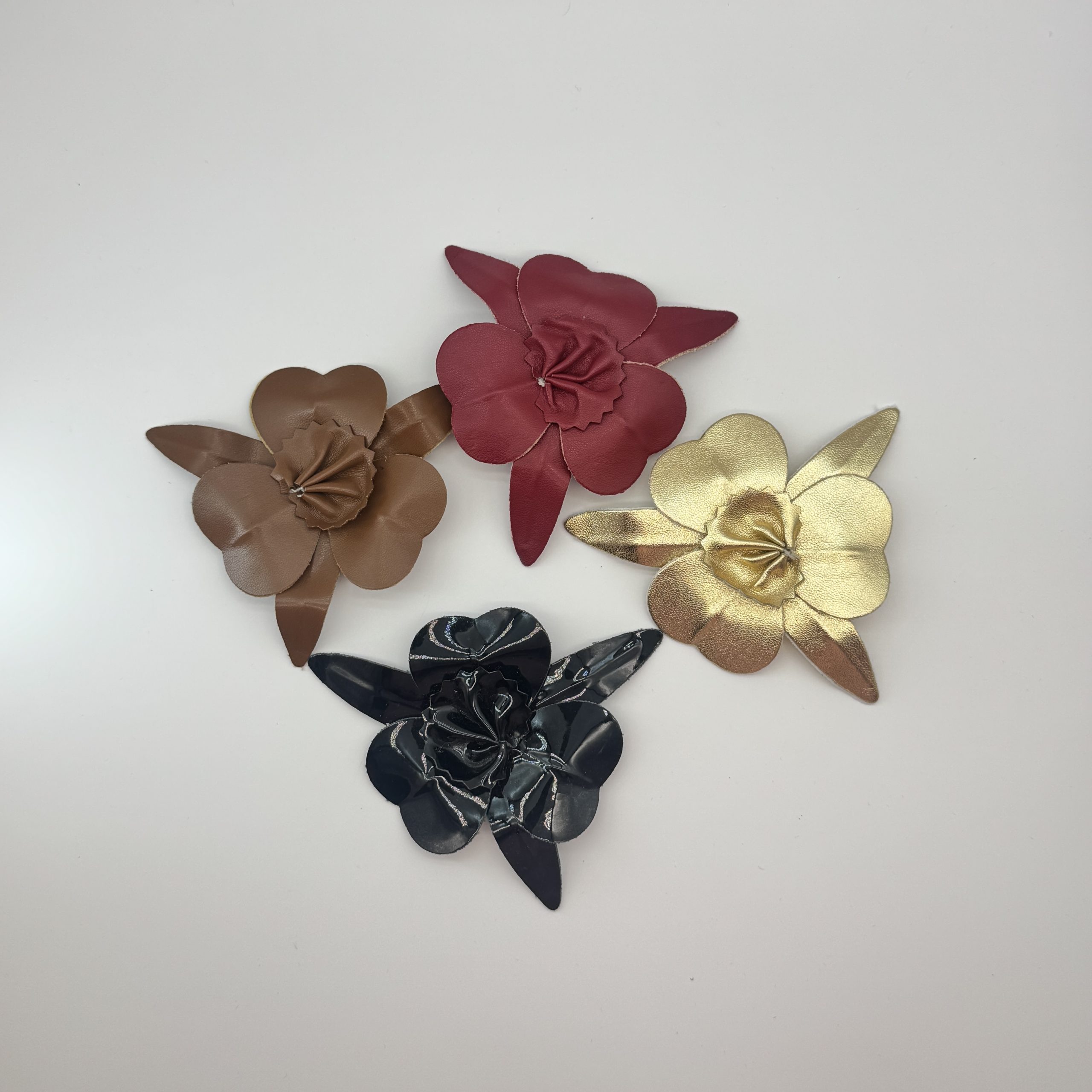 T26474 Leather Orchid Flower Ornament