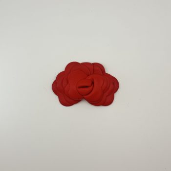T26481 Leather Camellia Ornament