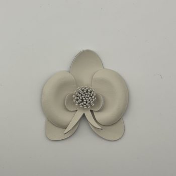 T26484 Leather Orchid Flower Ornament