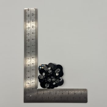 T26427 Fiori di paillettes con strass