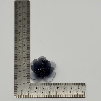 T26442 Fiori neri di pailletten