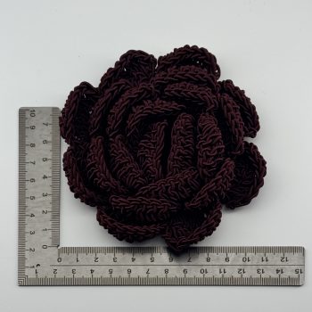 T26405 Crochet Rose Flower Ornament