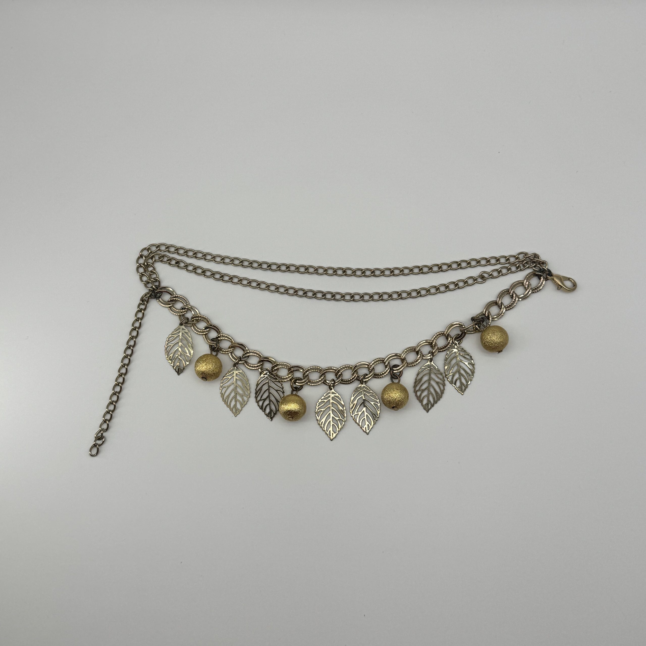 T25185 Metal Leaf Chain Trim