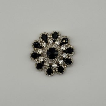 T25234 Flower Glass Stone Shoe Ornament