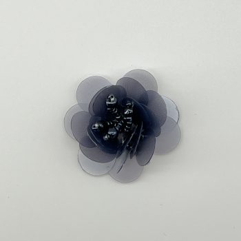 T26442 Fiori neri di pailletten