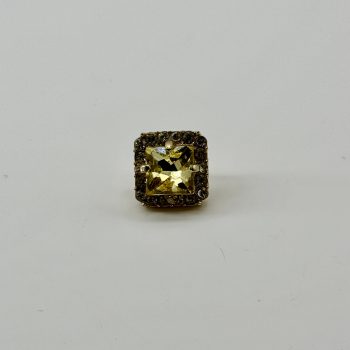 T25249 Square Glass Stone Ornament