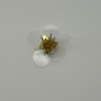 T26438 Transparent Sequin Flower Applique
