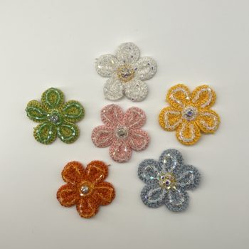 T26456 Crochet Strass Flower Patch