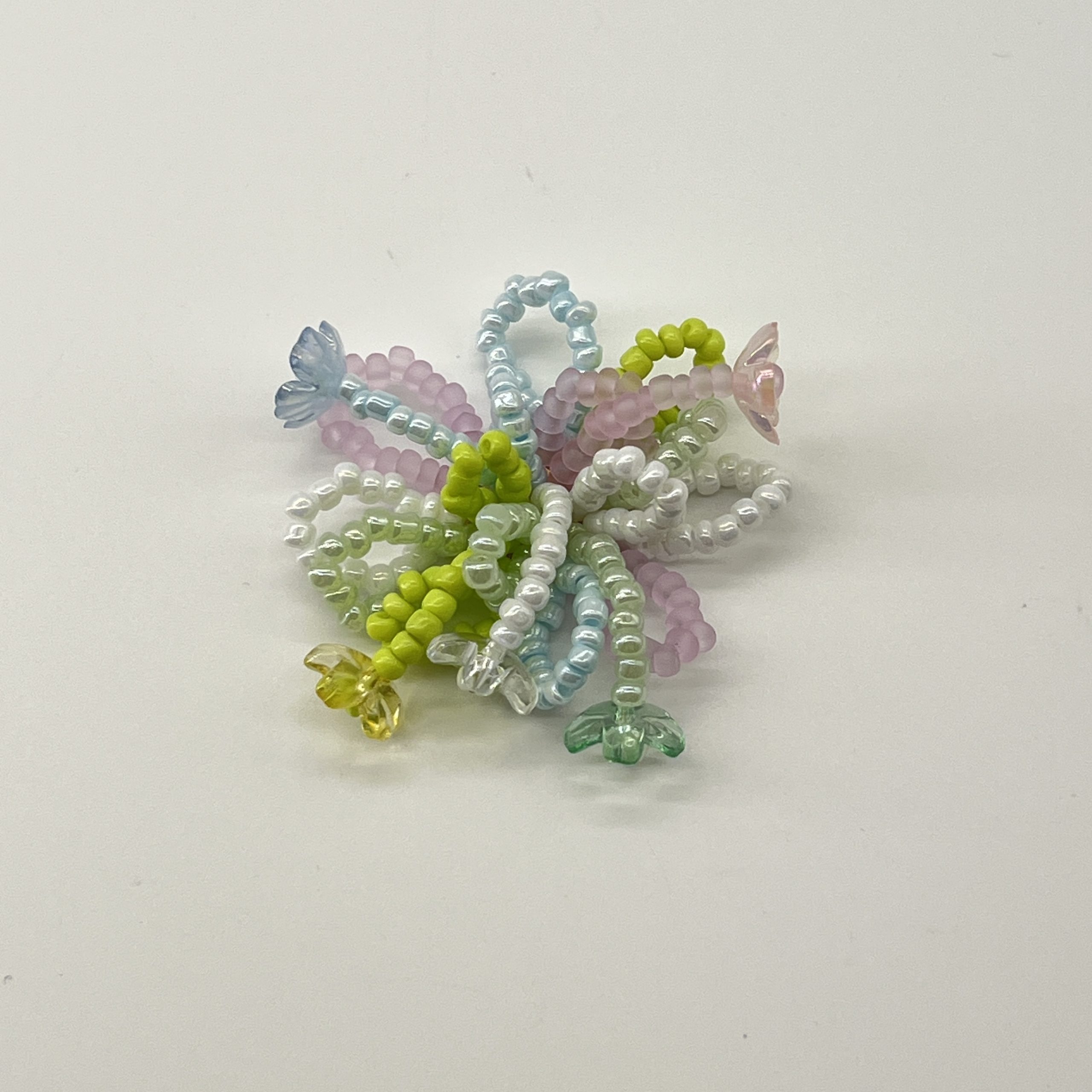 T26398 Pastel Looped Bead Flower
