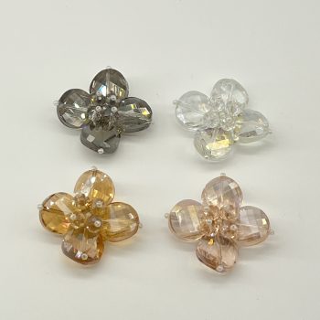 T26429 Faceted Bead Flower Ornament