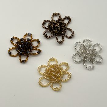 T26431 Looped Glass Bead Flower