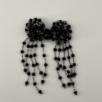 T26440 Black Beaded Tassel