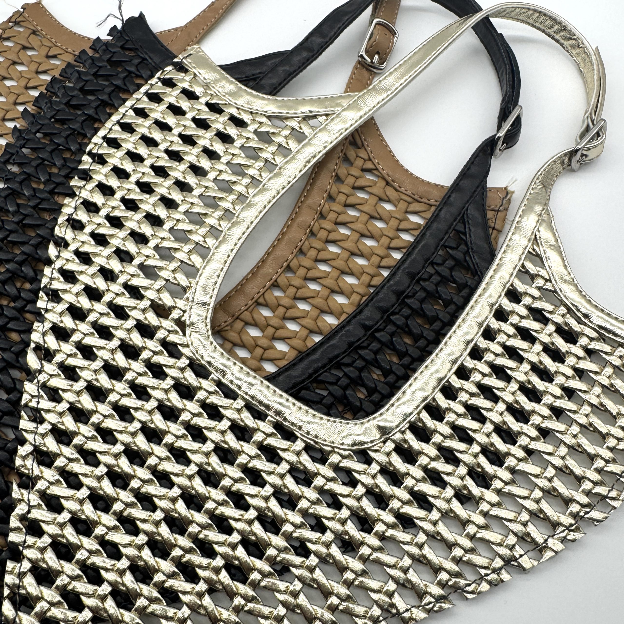 T25445 Metallic Woven Shoe Upper