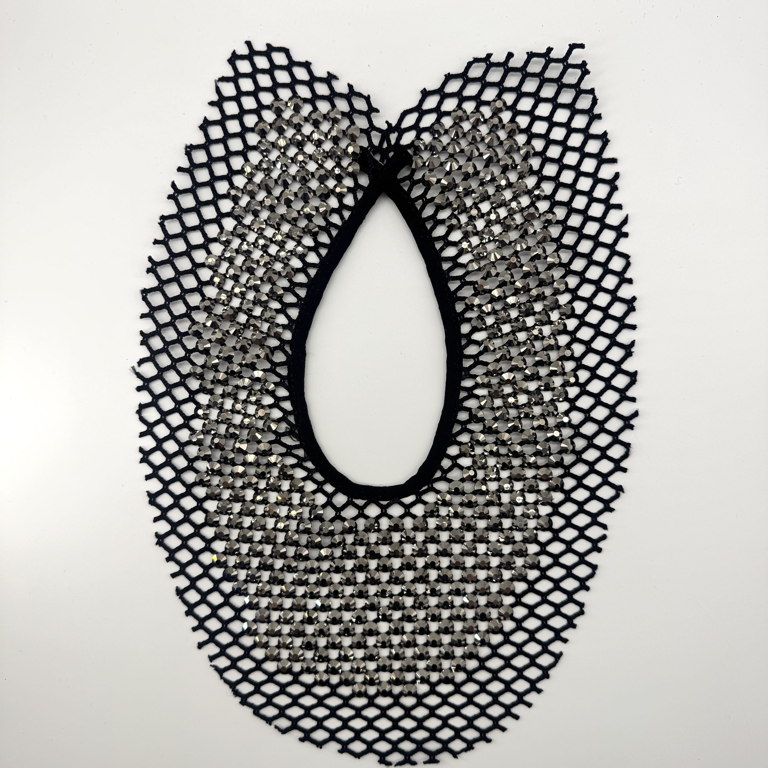 T25456 Silver Studded Mesh Shoe Upper - Image 2