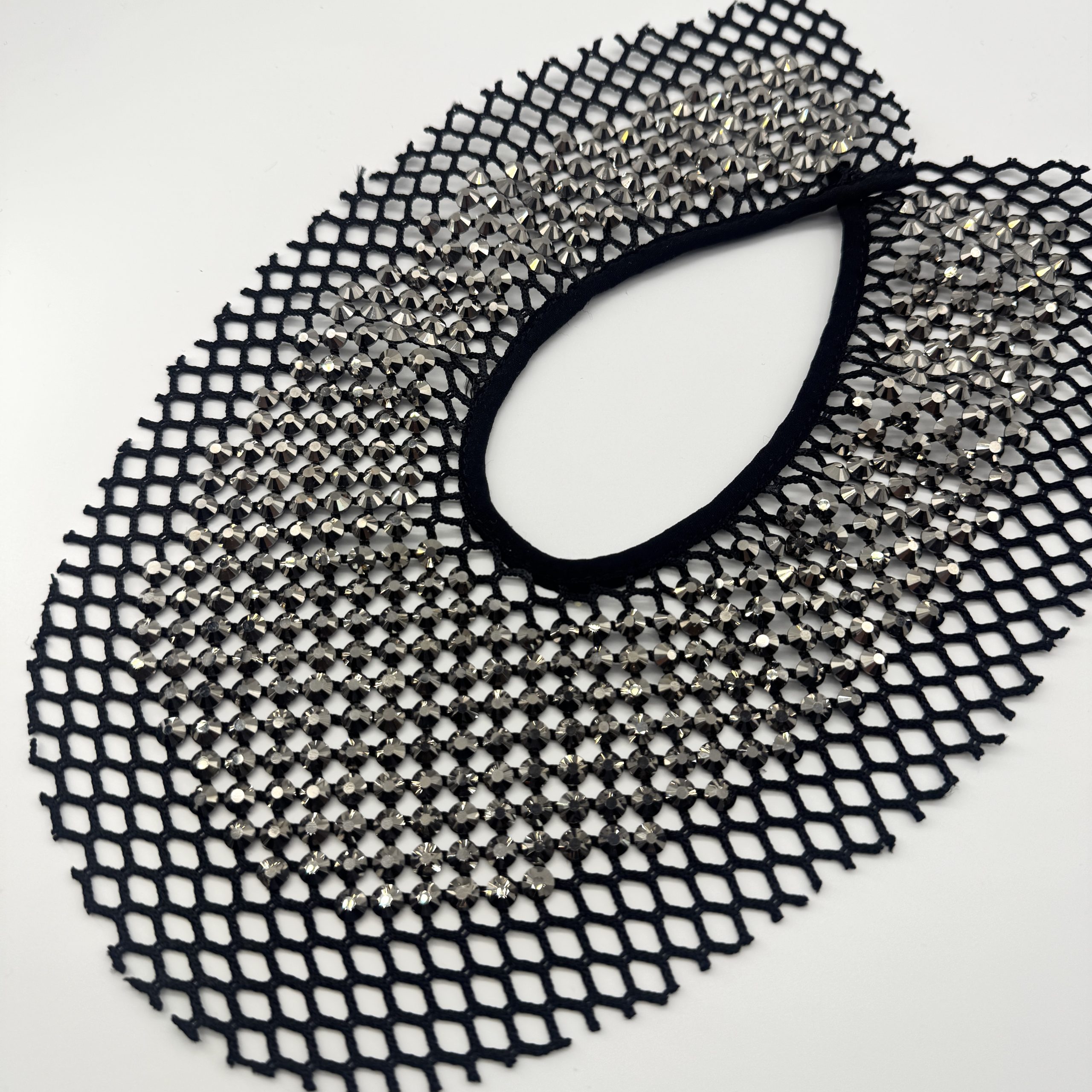 T25456 Silver Studded Mesh Shoe Upper