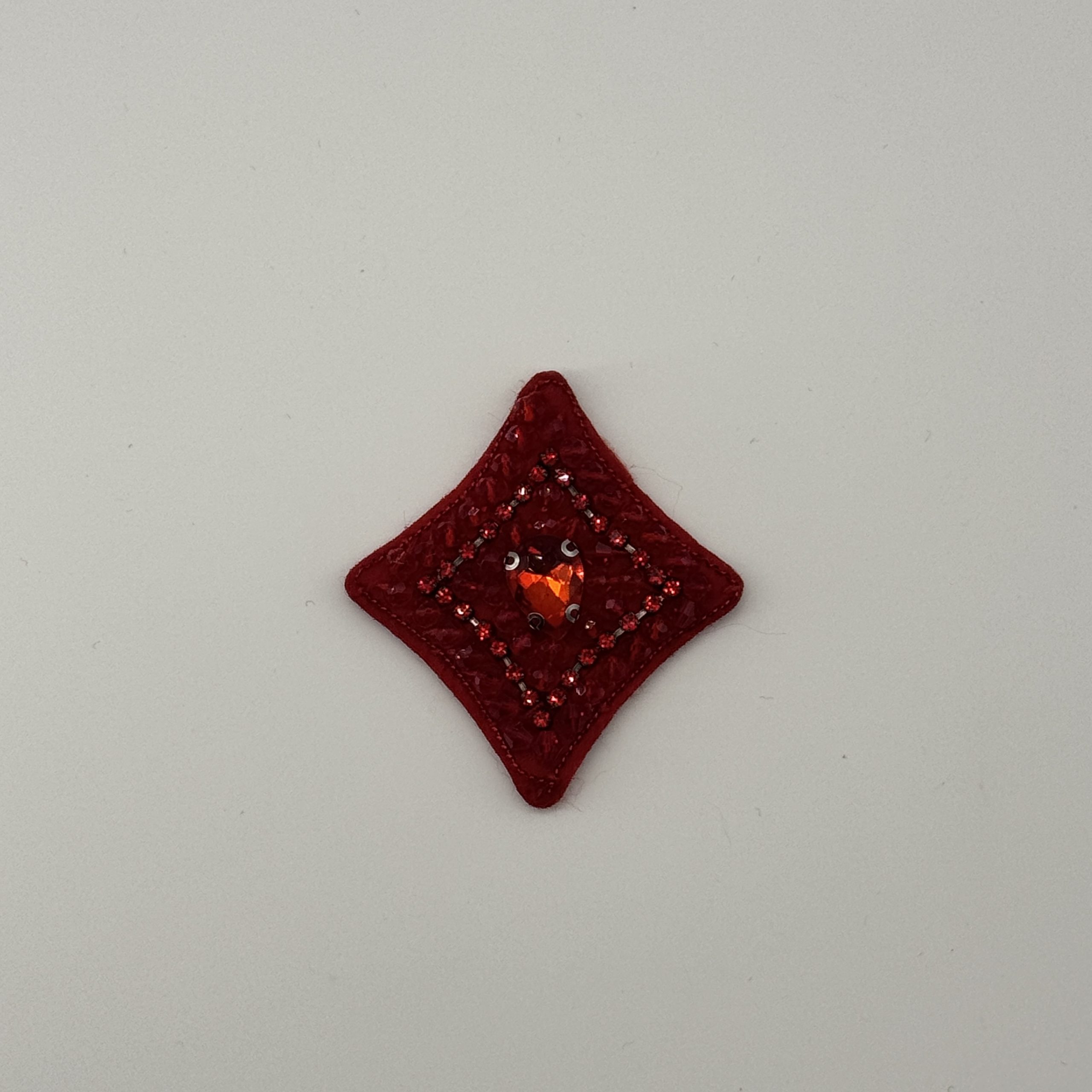 T26459 Diamonds-shape beaded patch