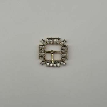 T25195 Glass Stone Square Buckle