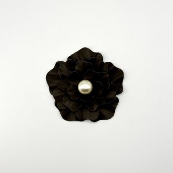 T25274 Leather Pearl Flower Ornament