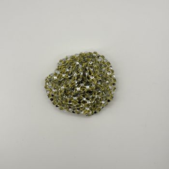 T25277 Glass Stone Round Ornament