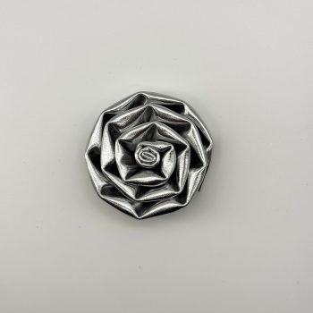 T25279 Metallic Leather Rose Ornament