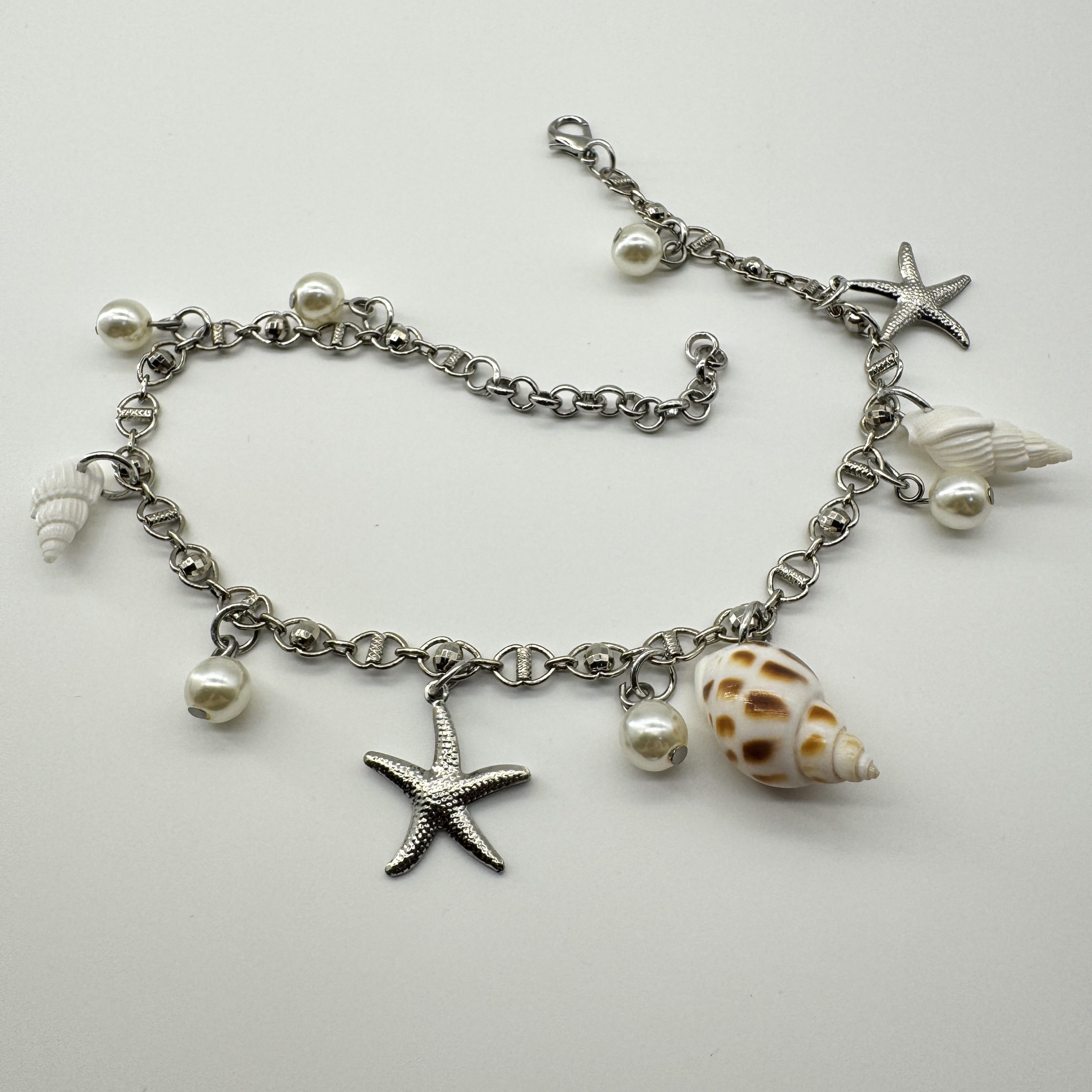 T25329 Shell Pearl Charm Chain