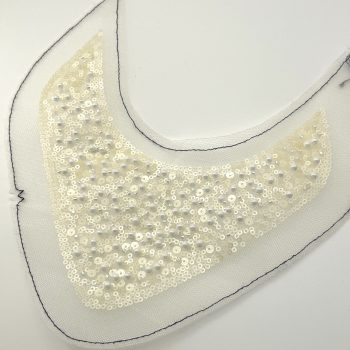 T25464 Pearl Sequin Mesh Shoe Upper