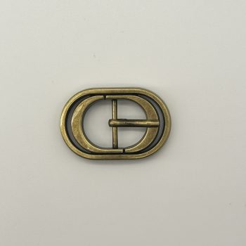 T25411 Double Frame Oval Pin Buckle