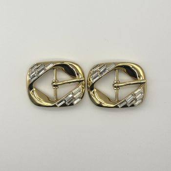 T25415 Glass Stone Round Pin Buckle