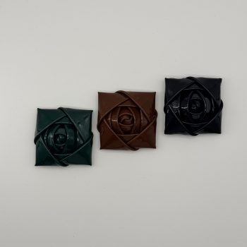 T26486 Leather Rose Sew-On Flower