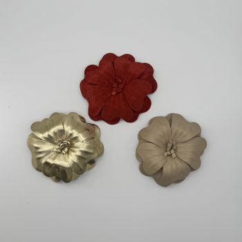 T26487-1 Leather Two-Layer Flower Ornament