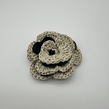 T26490 Raffia Layered Flower Ornament
