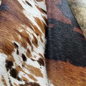 T26507 Tricolor Cow Print Hair-On Cowhide Leather