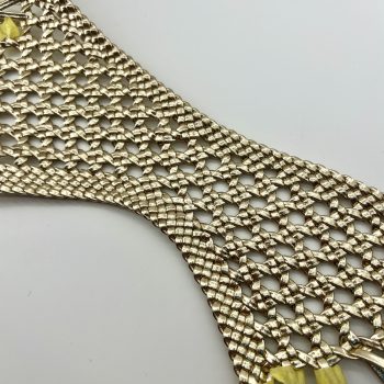 T26585 Metallic Openwork Shoe Upper