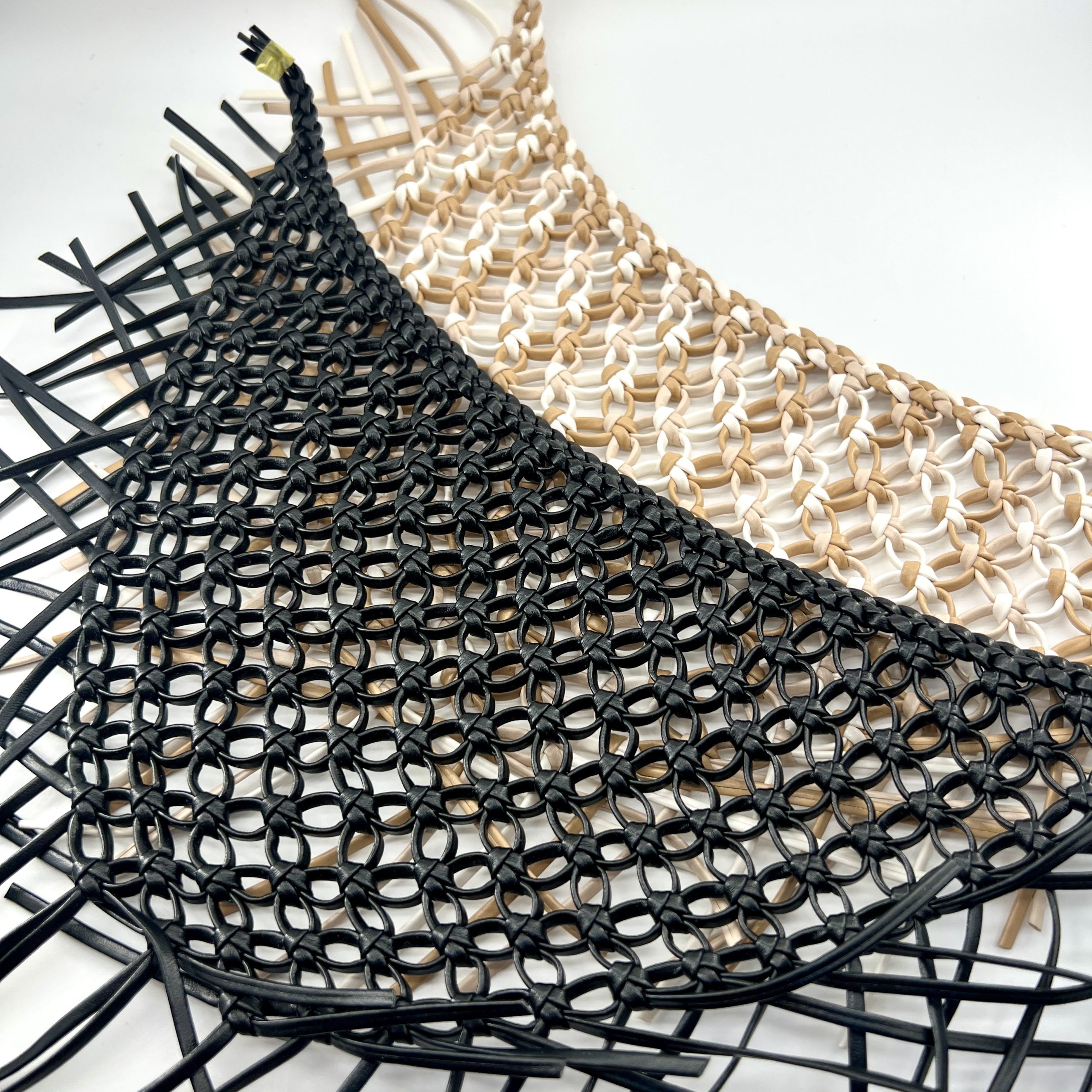 Loop openwork handwoven PU shoe upper T26579