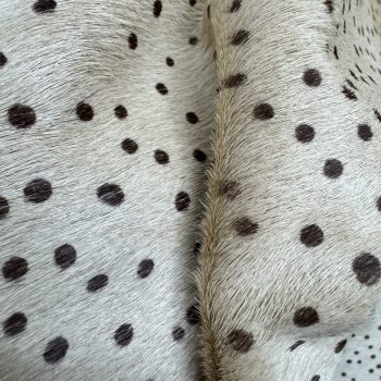 T26505 Polka Dot Print Hair-On Cowhide Leather