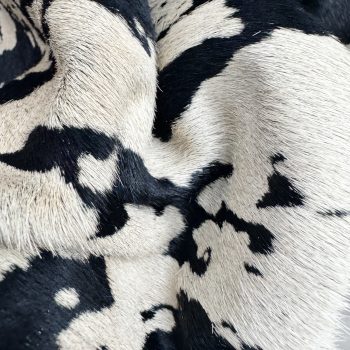 T26522 Black Cow Print Hair-On Cowhide