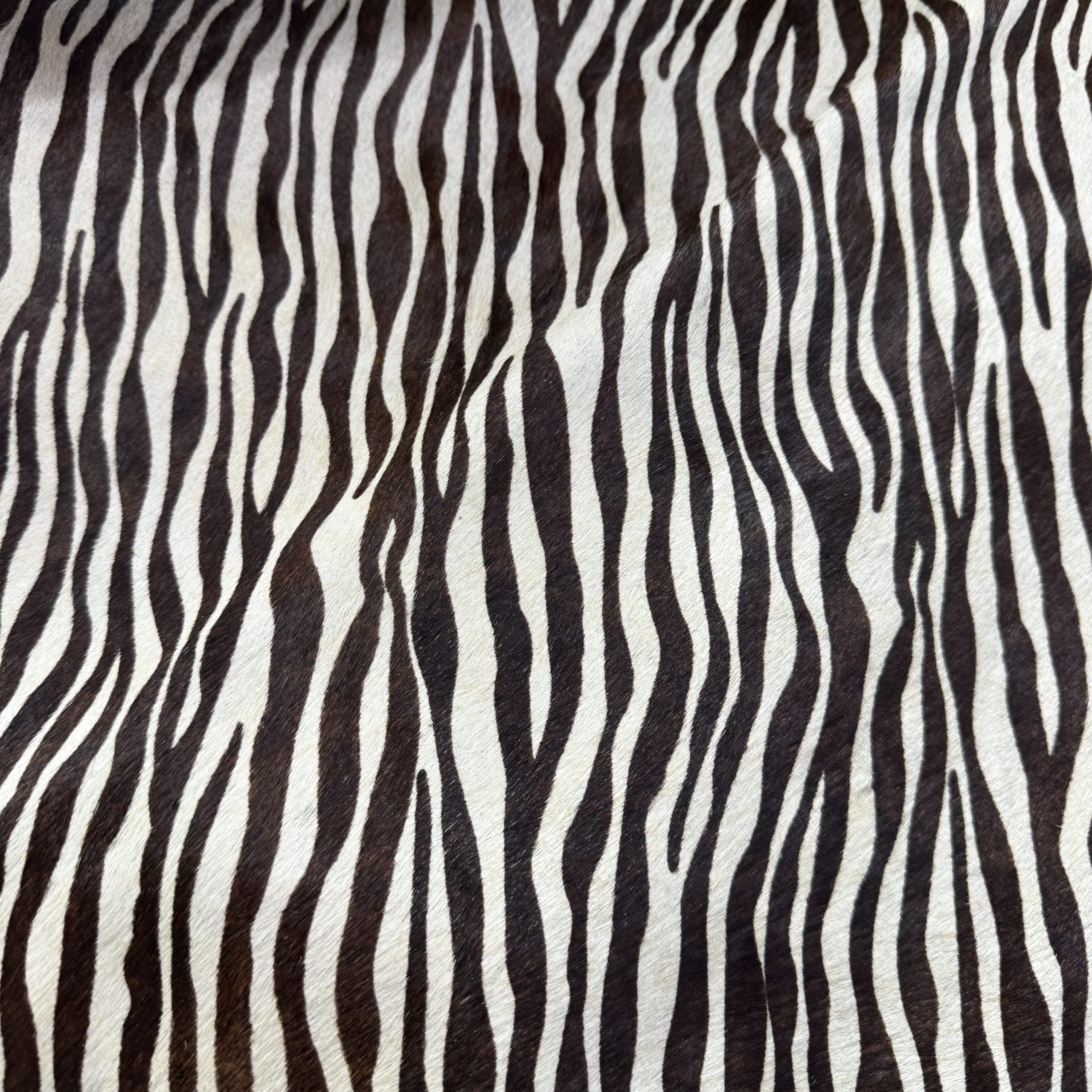 T26528 Brown Zebra Print Cowhide Fur - Image 2