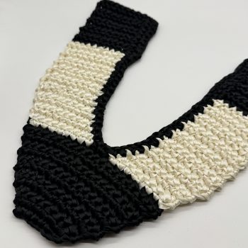 T26548 Ribbon Crochet Shoe Upper