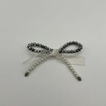 T26540 Beaded Lace Bow Charm