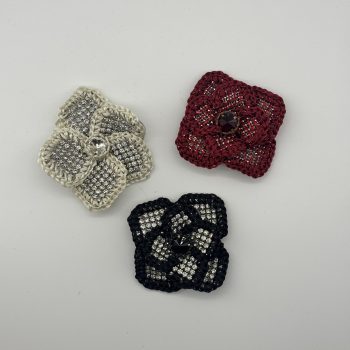 T26555 Strass Mesh Flower
