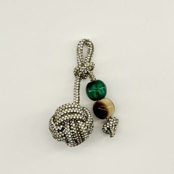 T26662 Sparkly Knot Ball Charm