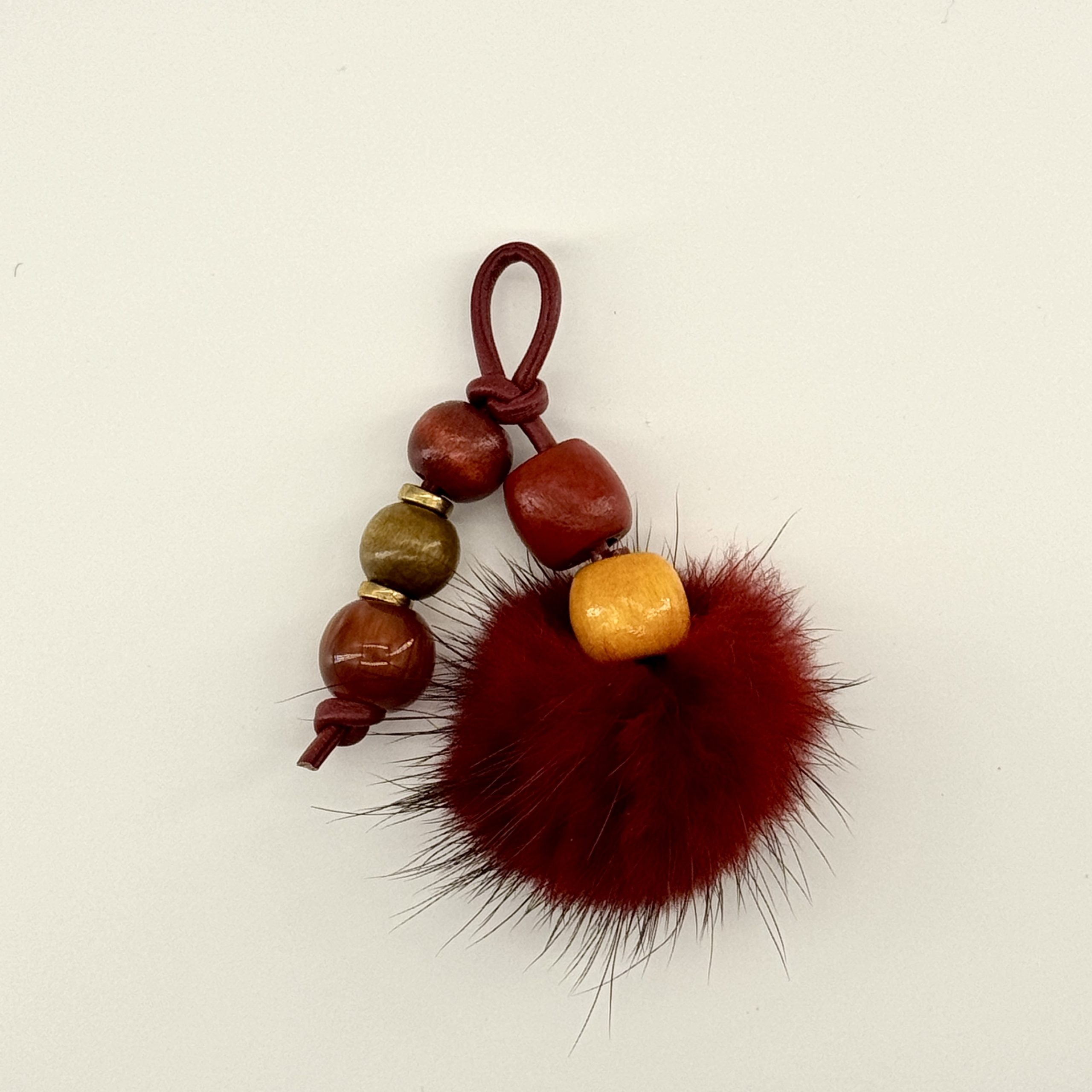 T26663 Beaded Pom Pom Charm
