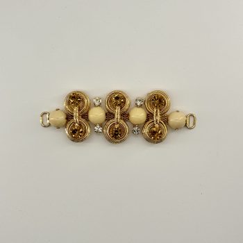 T26612 Resin Bead Metal Shoe Ornament